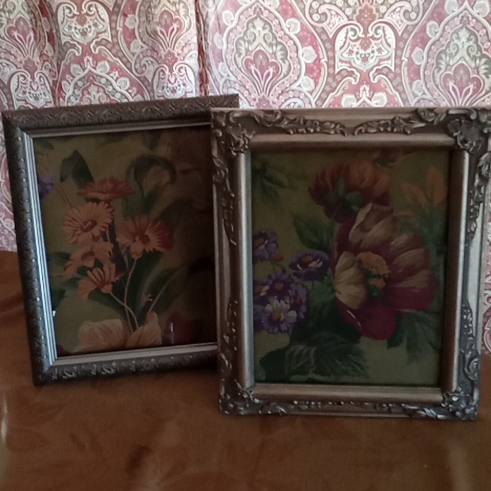 Floral Art Prints in Ornate Frames